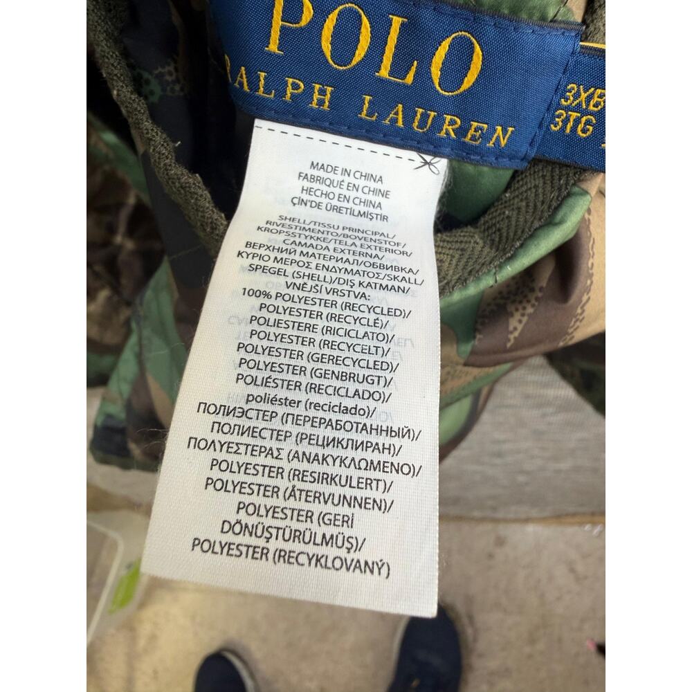 Polo Ralph Lauren Mens Jacket Green Size 3XB Reversible Quilted Camo Barn - Picture 5 of 16